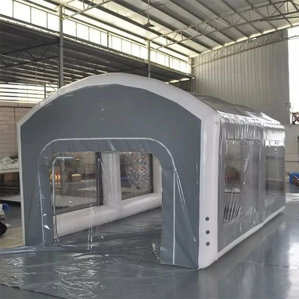 Atacado 6x3x3m aeronave ao ar livre de carro inflável de carroceria fechada Tent da tenda móvel Pintura de caminhão de trabalho Carreira de limpeza de cuidados de carro com bomba de ar