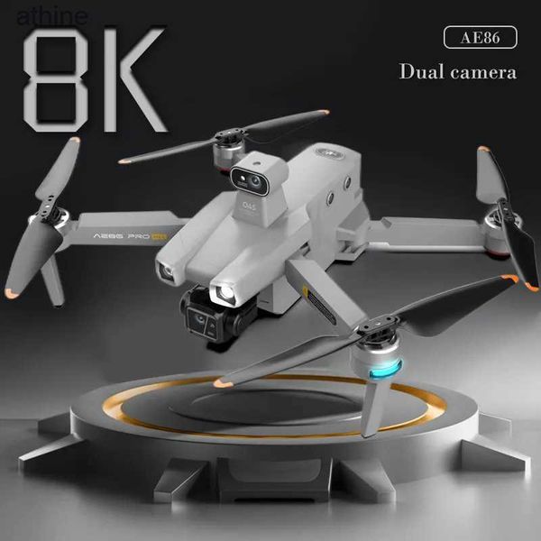 Drones Novo AE86 GPS 4K Drone Profissional Evitar Obstáculos 8K Câmera DualHD 5G Motor Brushless Dobrável Quadcopter Presentes Brinquedos YQ240129