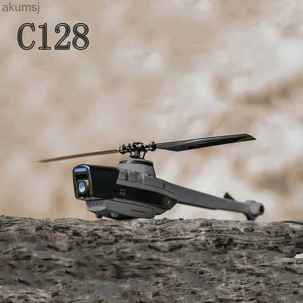 Drohnen C128 4CH Einzelpropeller Querruder weniger Hubschrauber Mini Black Bee Einzelpropeller 1080P HD Querruder weniger Luftaufnahmen UAV YQ240129