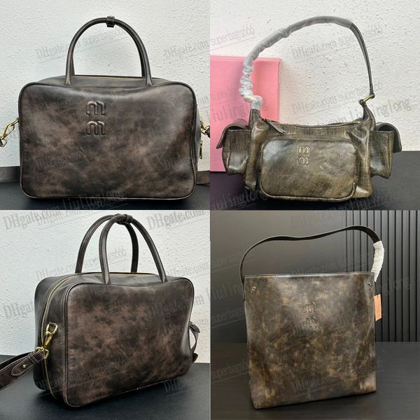 borsa con manico superiore in pelle borse arcadie Borsa a tracolla mius in pelle all'uncinetto borsa da donna di design borsa a tracolla di lusso di design di grandi dimensioni