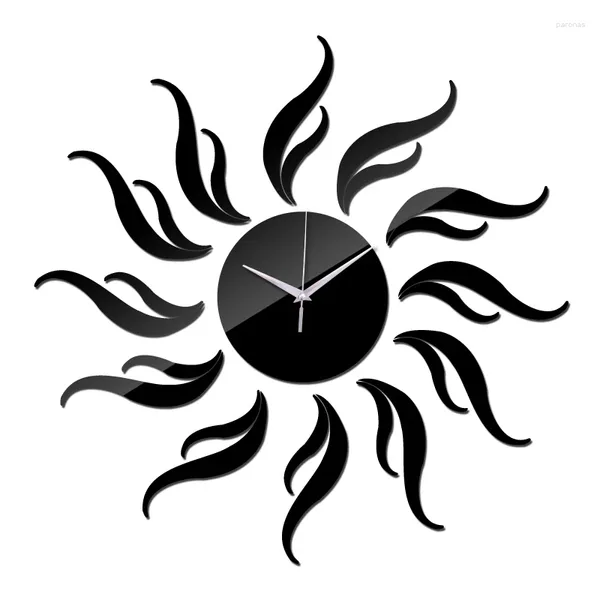 Orologi da parete Fai da te 3d Specchio acrilico Clocatch Horloge Adesivi Decorazione della casa Duvar Moderno Reloj De Pared