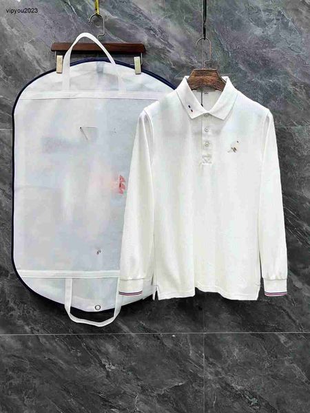 Marca masculina polo traje roupas luxuosas para mulheres moda outono marca triangular lapela manga longa alta qualidade vestuário superior 29 de janeiro