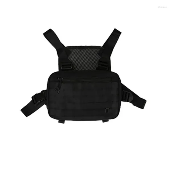 Sacos de cintura Techwear Tactical Men Chest Rig Bag Hip Hop Streetwear Funcional Ajustável Militar Cruz Ombro