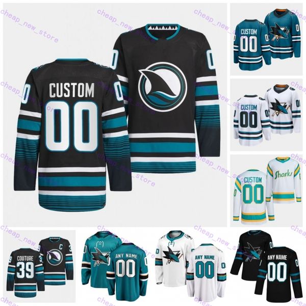 Camisas de hóquei Logan Couture Tomas Hertl Mikael Granlund William Eklund Fabian Zetterlund Anthony Duclair Mike Hoffman Jacob MacDonald Luke Kunin Ferraro