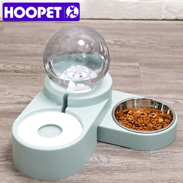 Alimentadores HOOPET Pet Bolha Automática Gato Fonte de Água para Animais de Estimação Dispensador de Água Grande Tigela Bebendo Gato Bebida 2.8L Sem Eletricidade