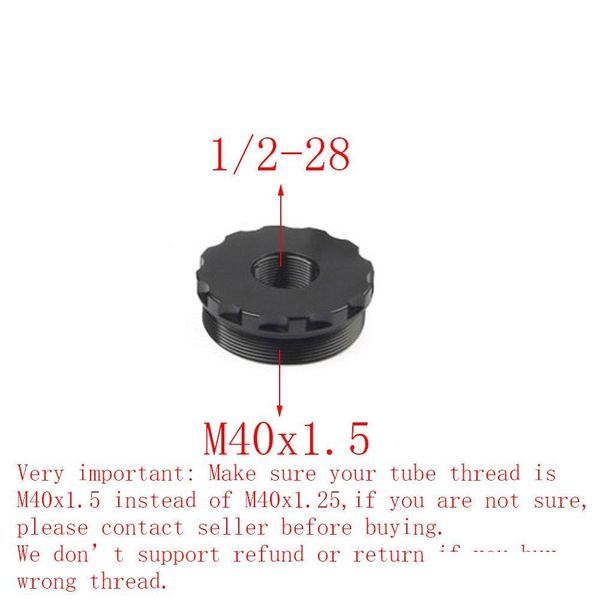 Rosca externa do filtro de combustível M40X1.5 Interno 1/2-28 ou 5/8-24 Filtro de combustível Preto Tampa final de alumínio Er para 1,7X10 Polegada Soent Trap Drop Deliver Dhz2R