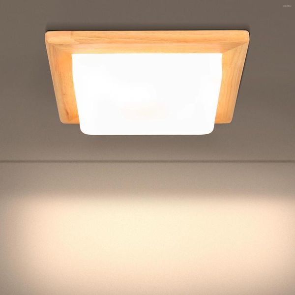 Luzes de teto modernas LED luz sala de estar quarto corredor varanda lâmpada de madeira montagem em superfície de cozinha