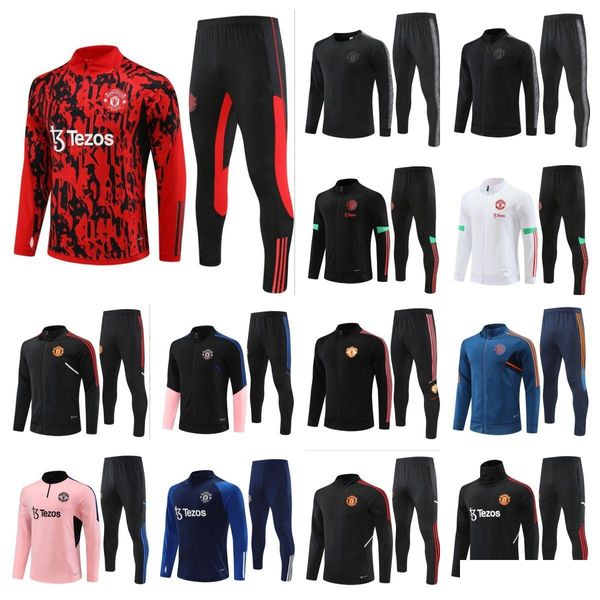 Masculino Tracksuits Mens 2023 Al Ahly Sc Sets Futebol Treinamento Ternos Adt Winter Football Tracksuit Set Kits Sports Fl Zipper Jackets e Dhpi4