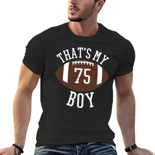 Herren T-Shirts Neu That'S My Boy #75 Fußball Nummer 75 Trikot Fußball Mama Papa T-Shirt Bluse Grafik-T-Shirts T-Shirt Herren