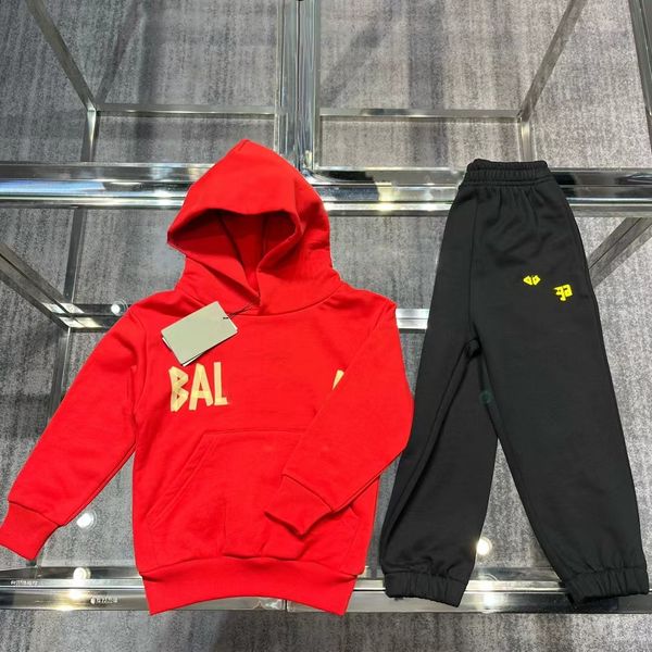 Felpe con cappuccio da uomo Felpe Set per bambini Tute per bambini Ragazzi Ragazze Completi Lettere Stampa 2 pezzi Abiti firmati per bambini Pantaloni Tute Chidlren Casual Sport Ragazza Ragazzo Onda Tr