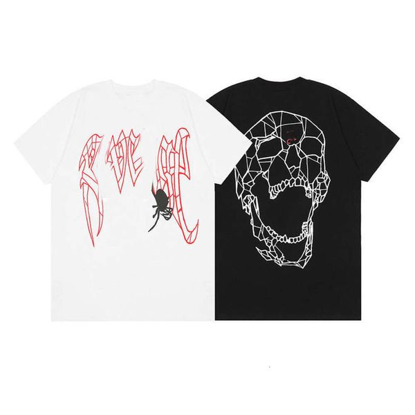 Herrenmode-Designer Revenges-Klassiker Der neue Spider Skull hinter den Kurzarm-T-Shirts für Herren und Damen ist eine kleine, aber beliebte bequeme Marke