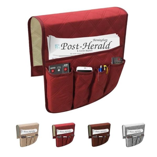 Stuhlbezüge Ein Stück Aufbewahrung Rutschfeste Couch Sofa Armlehne Organizer mit 5 Taschen für Telefonbuchzeitschriften TV-Fernbedienung309q