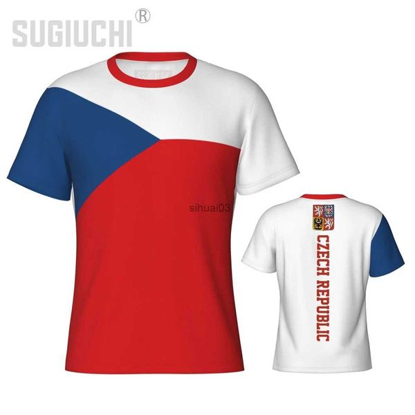 Herren-T-Shirts, enges Sport-T-Shirt, Tschechische Republik, Flagge, Tschechen, 3D, für Männer und Frauen, T-Shirts, Trikot, Kleidung, Fußball, Fußballfans, Geschenk, patriotisches T-Shirt