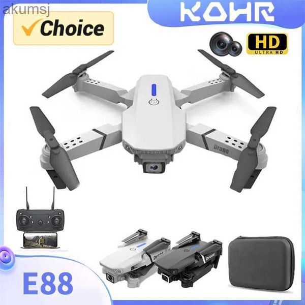 Dronlar KDBFA 2024 YENİ E88 Pro WiFi FPV Drone Geniş Açılı HD 4K 1080P Kamera Katlanabilir Quadcopter Yüksekliği RC Helikopter Dron Toys Hediye YQ240129