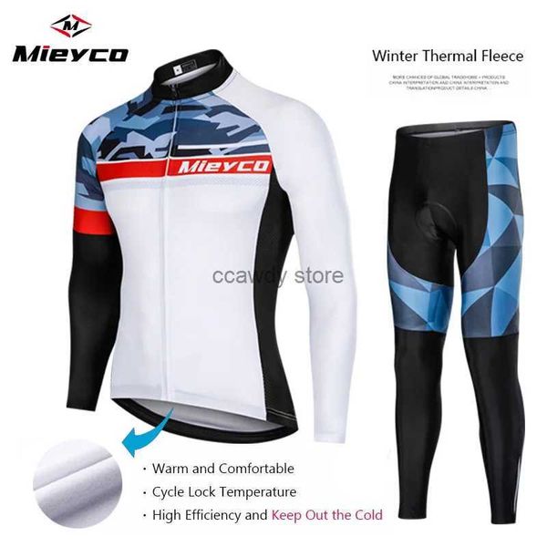 Erkeklerin Trailsuits Pro Team Winter Long Seve Bisiklet Jersey Set Bisiklet Giysileri Üniforma Termal Fece Bicyc Maillot Ropa Ciclismo Hombreh24129