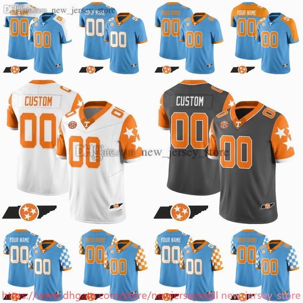 2024 Custom S-6XL Футбольная майка NCAA College Tennessee Volunteers 7 Джо Милтон III 16 Пейтон Мэннинг Джейсон Уиттен Джошуа Доббс Реджи Уайт Донти Торнтон-младший Уоррен