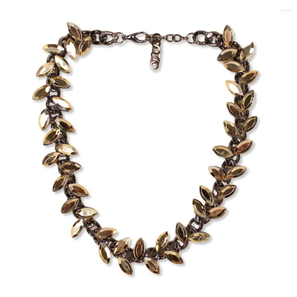 Collana di orecchini set ultimo modello di marca di moda design girocollo con bavaglino a catena nera per gioielli in metallo con perline in lega