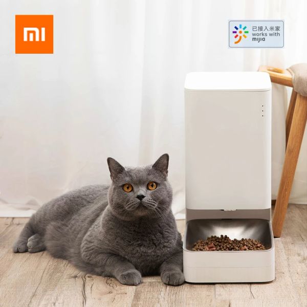 Кормушки XIAOMI mijia Smart Pet Feeder Mijia APP с дистанционным управлением 3.6L Автоматическая кормушка для домашних животных, кошек и собак, напоминание о нехватке еды, влагостойкая