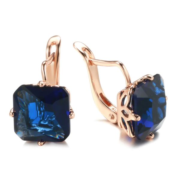 Charme Natural Sapphire Diamond Vintage Ohrringe für Frauen echte Schmuck Hochzeitstag Ohrringe Geschenkgroßhandel Ohrringe