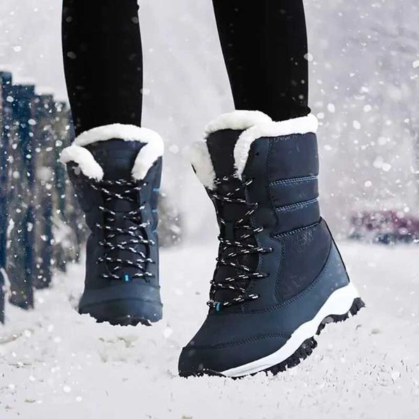 Stiefel Frauen Stiefel Wasserdichte Heels Stiefel Für Winter 2023 Tren Plattform Stiefeletten Warm Halten Schnee Schuhe Plüsch Outdoor Kurze stiefelL2401