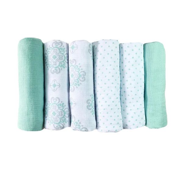 Couches lavables pour bébé né couches de coton réutilisables couverture en mousseline serviettes de gaze 50*70 Cm 240119