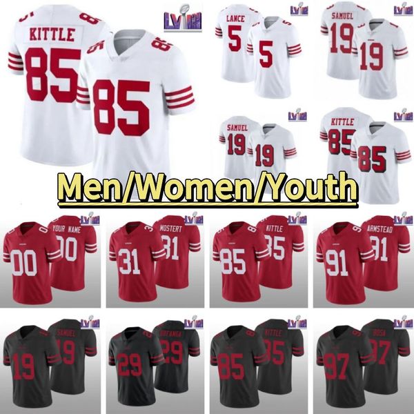 Christian McCaffrey''Super''Bowl''LVIII''Deebo Samuel Brock Purdy Maglia da calcio Nick Bosa George Kittle Fred Warner Brandon Aiyuk