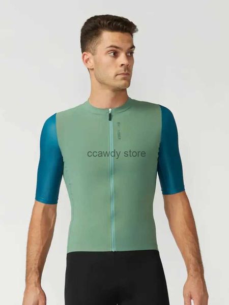 T-shirt da uomo 2023 Attaque Summer Cycling Jersey Short Seve Uomo Camicie da equitazione Tessuto leggero Squadra personalizzata Bicyc Tops WearH24129