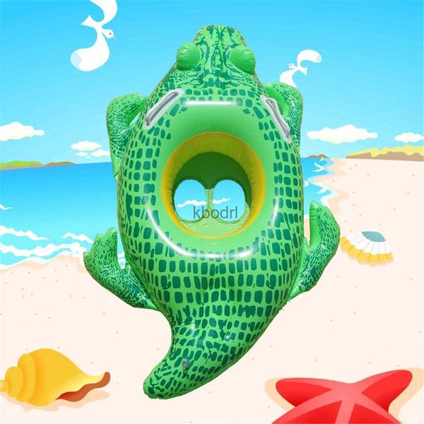 Outras Piscinas SpasHG Anel de Natação Inflável Piscina Float Kid Float Ring Brinquedo Bonito Para Bebês Crianças Crocodilo Círculo Anel de Natação Com Apoio de Braço YQ240129