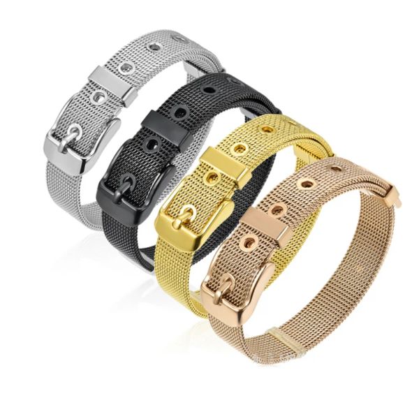 Bracciali 10 Pz/lotto Bracciale In Maglia di Acciaio Inossidabile Per Diapositive Lettera Pendenti E Ciondoli Bracciale Che Fanno Donne Uomini Gioielli Polsino Braccialetto Collare Per Animali Domestici