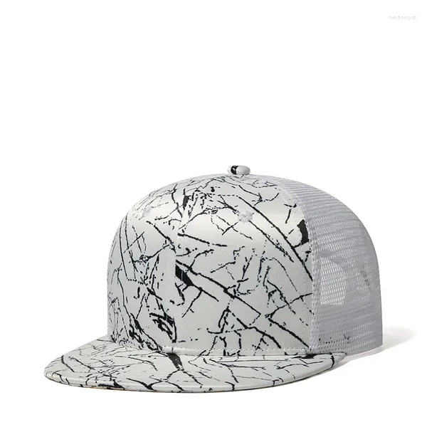 Berretti da baseball Fashion Design Berretto da baseball in rete da uomo Cappello estivo da camionista Hip Hop Bone Snapback Donna Nero Bianco Cappelli da sole traspiranti