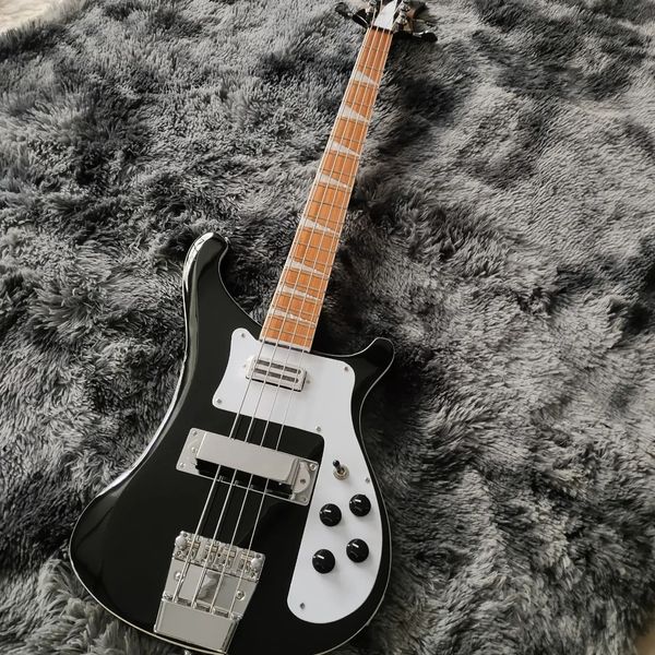 Rick 4003 Backer Bass Guitar Preto Cor Chrome Hardware Guitarra Elétrica de Alta Qualidade