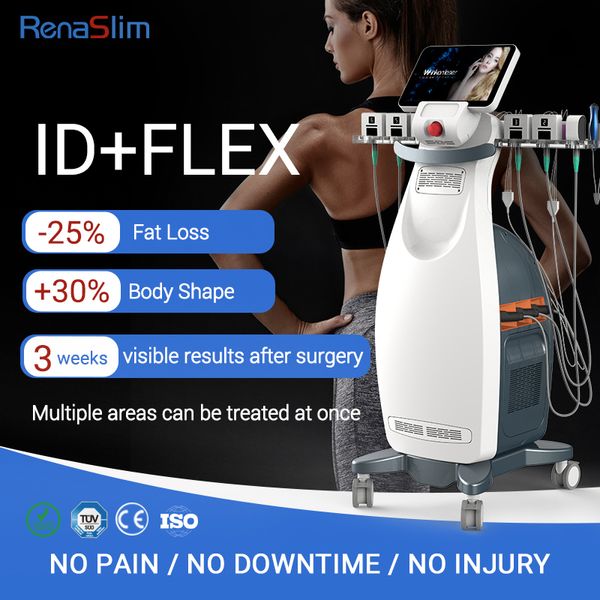 2 in 1 RF monopolare per sciogliere i grassi Radiofrequenza EMS per costruzione muscolare Rafforzamento della pelle Rimozione della cellulite Lifting facciale Trushape Id Flex Machine con 8 maniglie