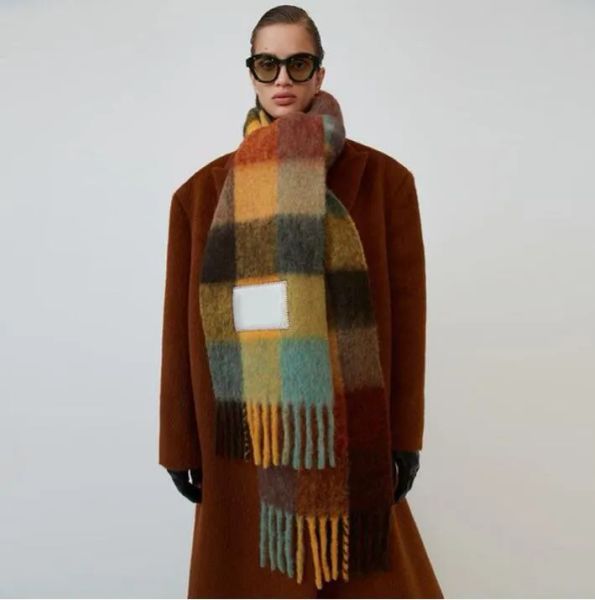 2024 Designer Schal Marke Kaschmir Winter Schal Schals Decke Frauen Typ Farbe Karierte Quaste Imitiert Aimeishopping
