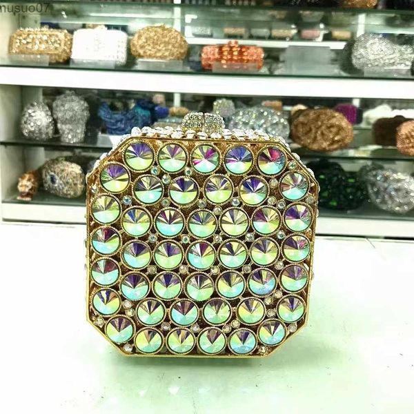 Bolsa de noite feminina, azul/laranja/ouro/ouro rosa com strass, bolsa de noite feminina, cristal, casamento, baile de noiva, diamante, bolsas de festa