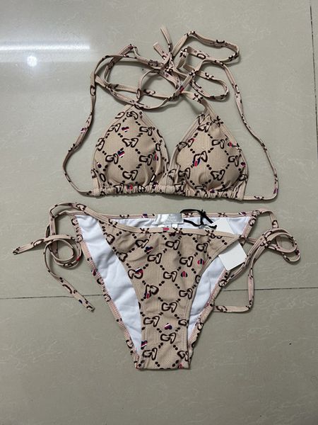 Designer Set bikini sexy per le donne Costume da bagno fasciato Due pezzi Crop Top Costumi da bagno Perizoma Costume da bagno Vita alta Beachwear VV6600