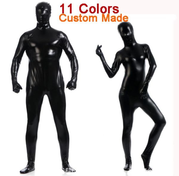 Trajes de Catsuit Costom Feito Mulheres Homens Sexy Preto Rosa Branco Vinil PVC Látex Zentai Terno Catsuit Bodysuit Full Body6461828