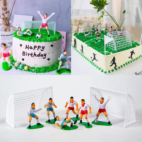 Инструменты для торта, футбольные украшения, топперы для вечеринки по случаю дня рождения, модель команды, детские декорации для счастливого футбола для мальчиков