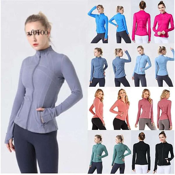 Lu-088 yoga ceket kadınlar ll egzersiz spor ceket fitness ceket sporu hızlı kuru aktif giyim üst katı zip sweatshirt spor giyim sıcak satım s giyim