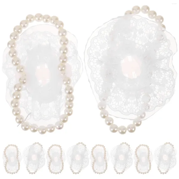 Fermagli per capelli 10 pezzi Corpetti da sposa Braccialetti Fascia Braccialetti elastici Braccialetti Elasticità Perla fai da te