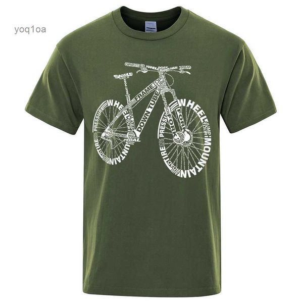 T-shirt da uomo stile mountain bike divertente stampa t-shirt da uomo estate traspirante maniche corte allentate oversize vintage tee vestiti unisex