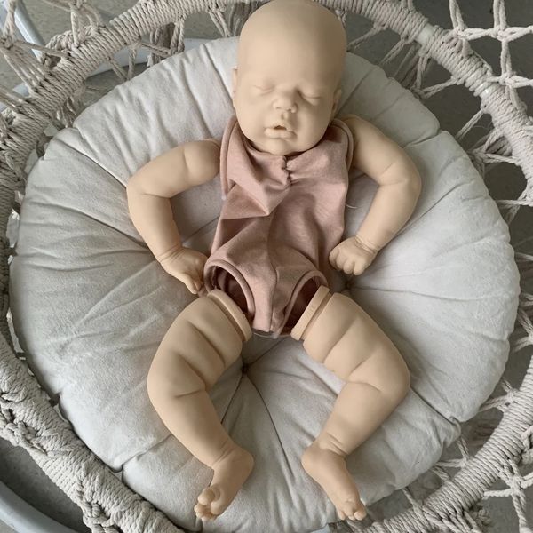 22inches Bebe Reborn Bebek Kiti Uyuyan Bebek Alexis, Bez Vücutu ile Memur Bebek Parçaları Kızlar İçin Tedarik Bebek Kiti 240123