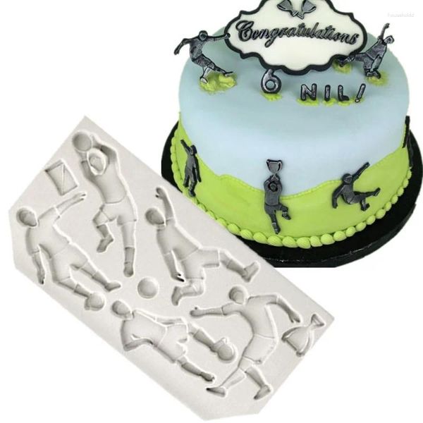 Moldes de cozimento esporte beisebol golfe futebol rugby futebol fondant bolo moldes de chocolate para a cozinha ferramenta de decoração