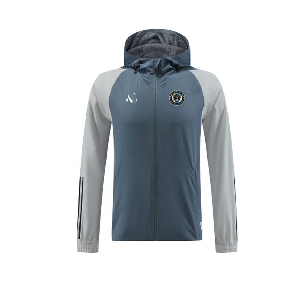 Philadelphia Union Giacca per il tempo libero da uomo giacca a vento felpa con cappuccio giacca a vento sportiva all'aria aperta giacca a vento moda uomo casual