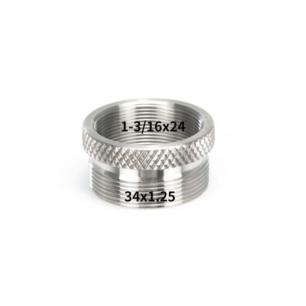 Топливный фильтр из нержавеющей стали M34X1,25 до 1-3/16X24 1,1875X24 Переходное кольцо Qd-конвертер для 1,45X7-дюймовой трубки для очистки ловушки Soent Drop D Dhpmw