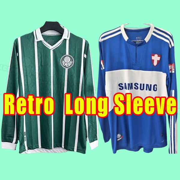 Manica lunga 1993 2009 Palmeiras R. CARLOS Maglie da calcio retrò EDMUNDO Uomo ZINHO RIVALDO EVAIR Home Maglie da calcio verdi Uniformi da uomo Manica corta 93 2009