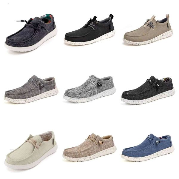 2008 Italien The Shoe Revolution Casual Hey Dude Womens Wendy Casual Summer Couple Slip-On Heydude Shoe Sh Trendy Men Canvas Sets Feet Lazy People Slip On 438