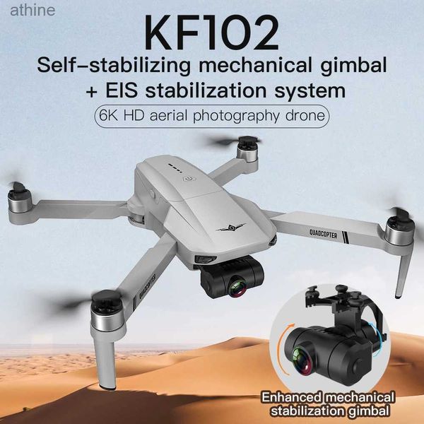 Droni KF102 MAX Drone 4K Professionale con videocamera HD 5G WiFi GPS 2 assi Anti-Shake Gimbal Quadcopter Brushless Mini Dron KF102 4k Dron YQ240129