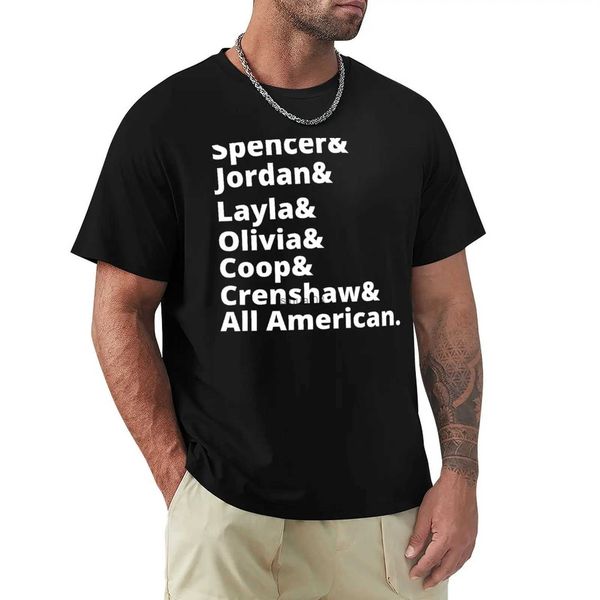 T-shirts pour hommes All American CW Football Show T-shirt T-shirt à manches courtes Noirs Mode coréenne Vêtements pour hommes