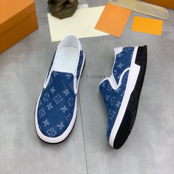 Designer de couro mocassins sapatos para homens padrão em relevo Beverly Hills SLIP em tênis treinador tênis ultra-leve sola de borracha 1.23 01