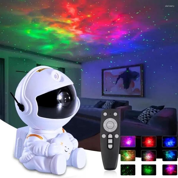 Luzes da noite astronauta galáxia projetor céu estrelado estrela crianças luz para o quarto decoração da lâmpada decorativa nightlights presentes